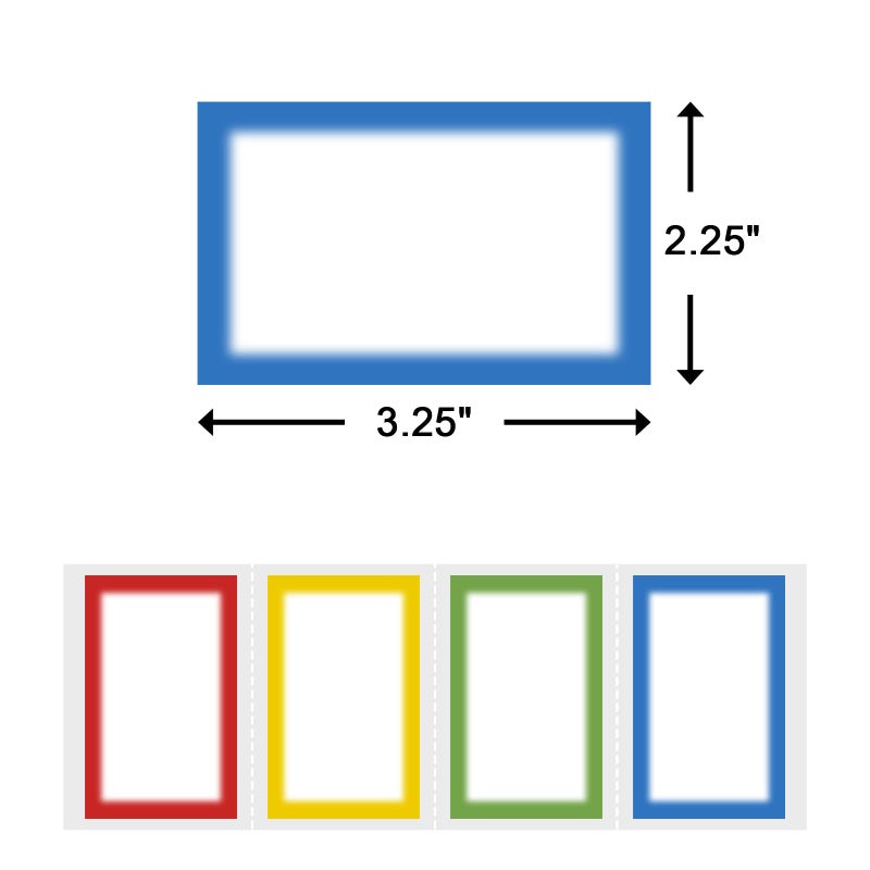 MFLABELÂ® Colorful Plain Name Tag Labels - 200 Stickers, 3.5 x 2.25 Inch, Colorful Border Name Tags for Office, Meetings, School, Home, Events, and Parties - Image 2